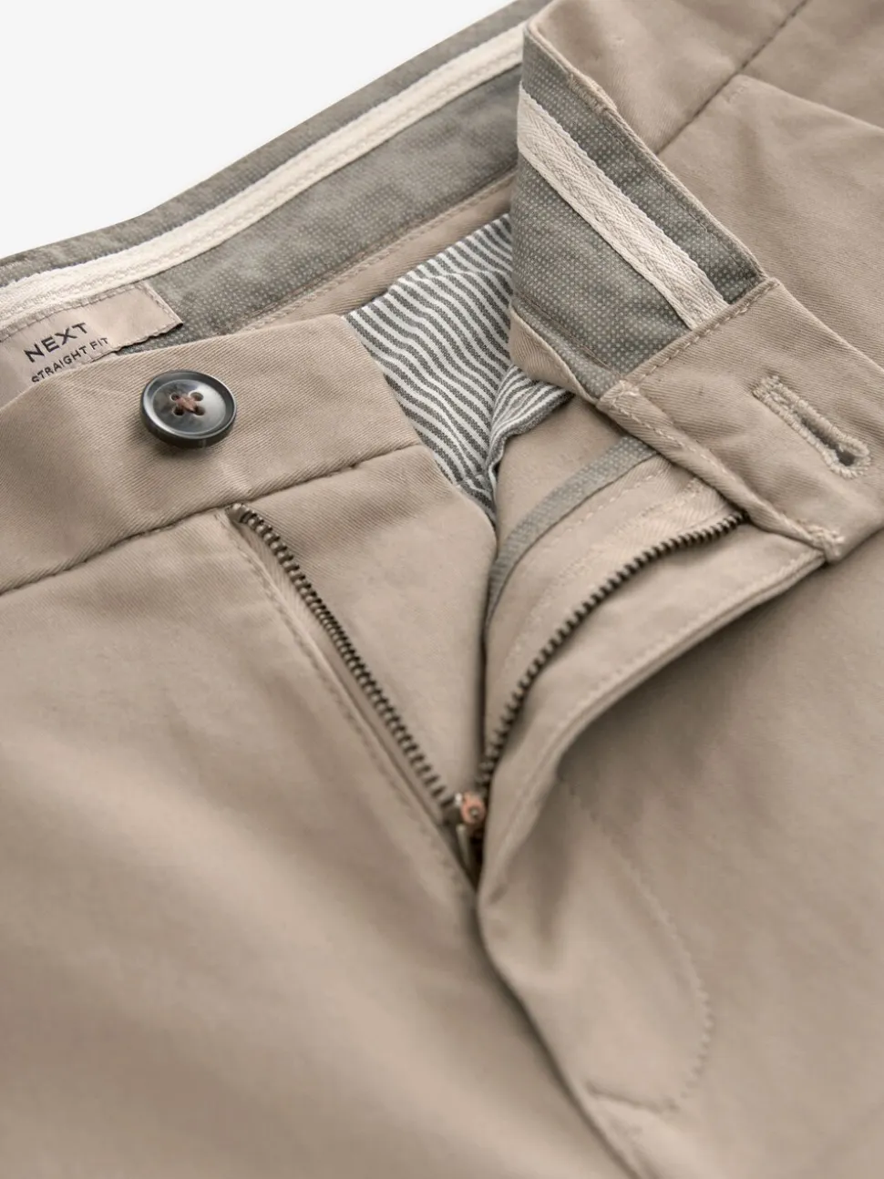 Stone Straight Fit Stretch Chinos Trousers