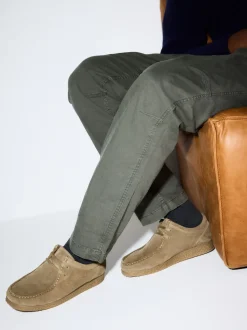 Stone Suede Apron Shoes