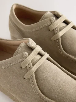 Stone Suede Apron Shoes