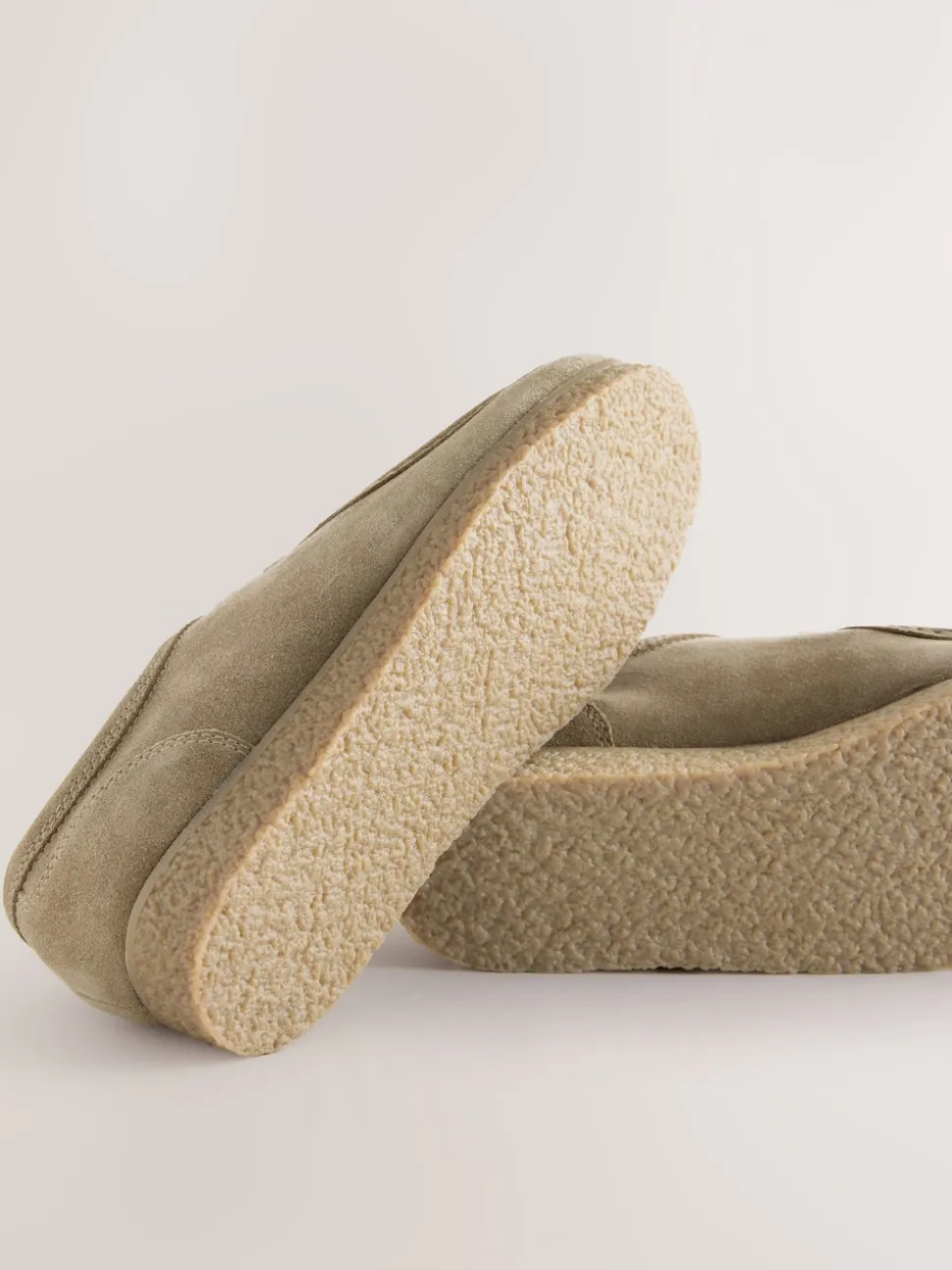 Stone Suede Apron Shoes