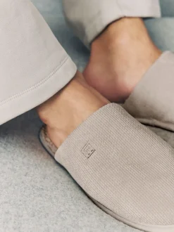 Stone Textured Mule Slippers