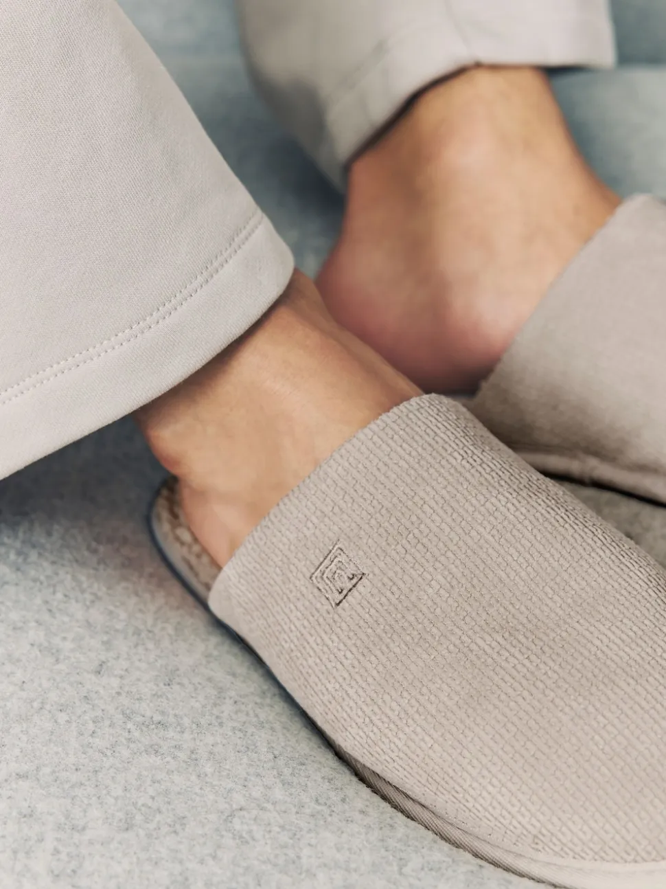 Stone Textured Mule Slippers