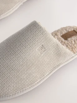 Stone Textured Mule Slippers