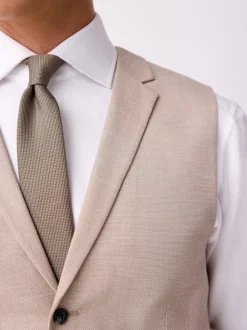 Stone Textured Suit Waistcoat