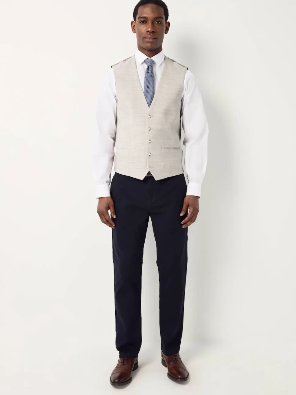 Stone Textured Suit Waistcoat