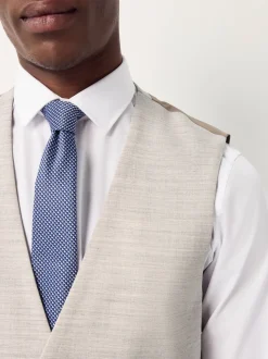 Stone Textured Suit Waistcoat