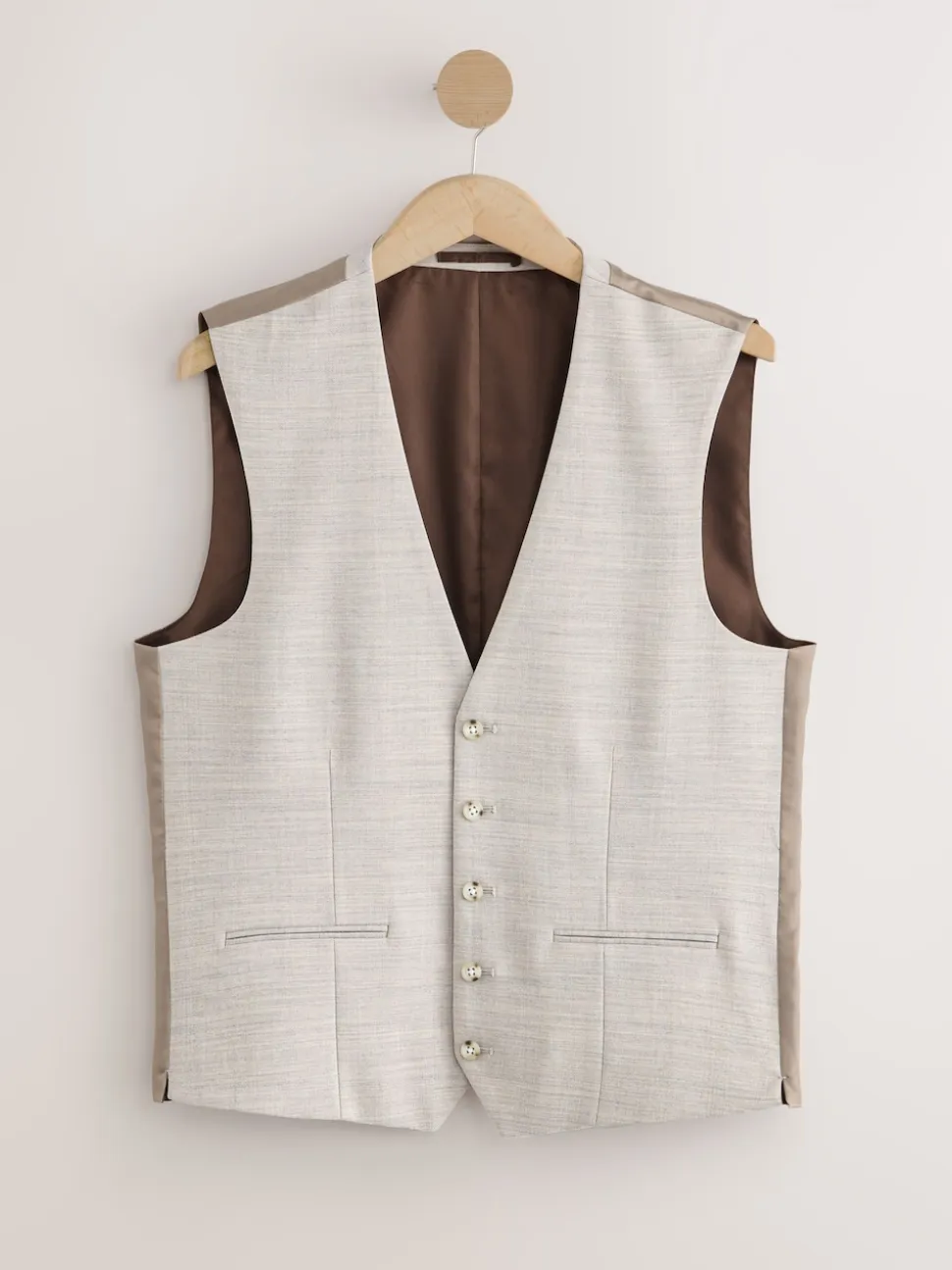 Stone Textured Suit Waistcoat