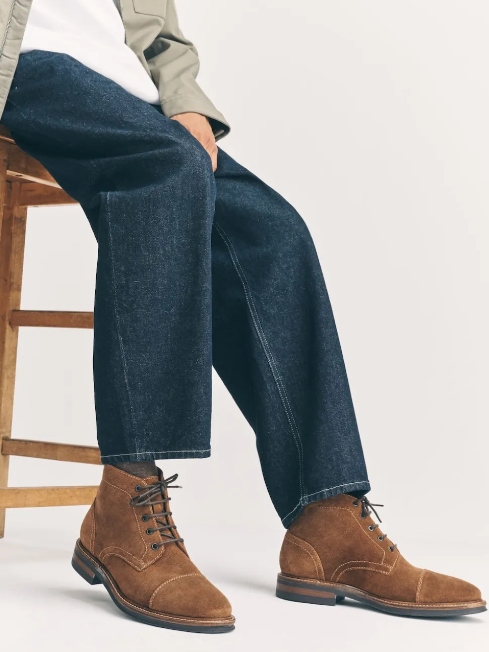 Stone Toecap Leather Boots
