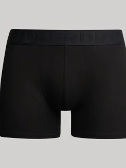 Superdry Black 100% Cotton Boxer Shorts 3 Packs