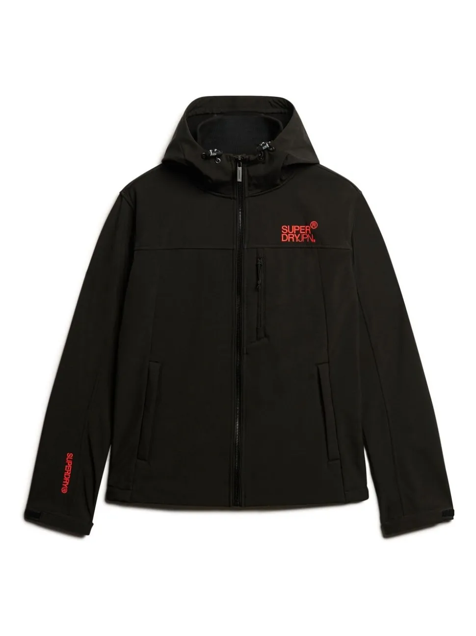 Superdry Black Hooded Soft Shell Trekker Jacket