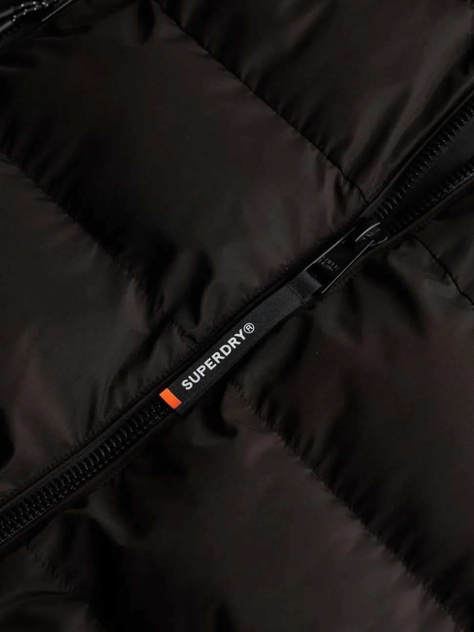 Superdry Black Hooded Sports Puffer Jacket