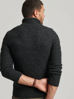 Superdry Black Jacob Henley Jumper