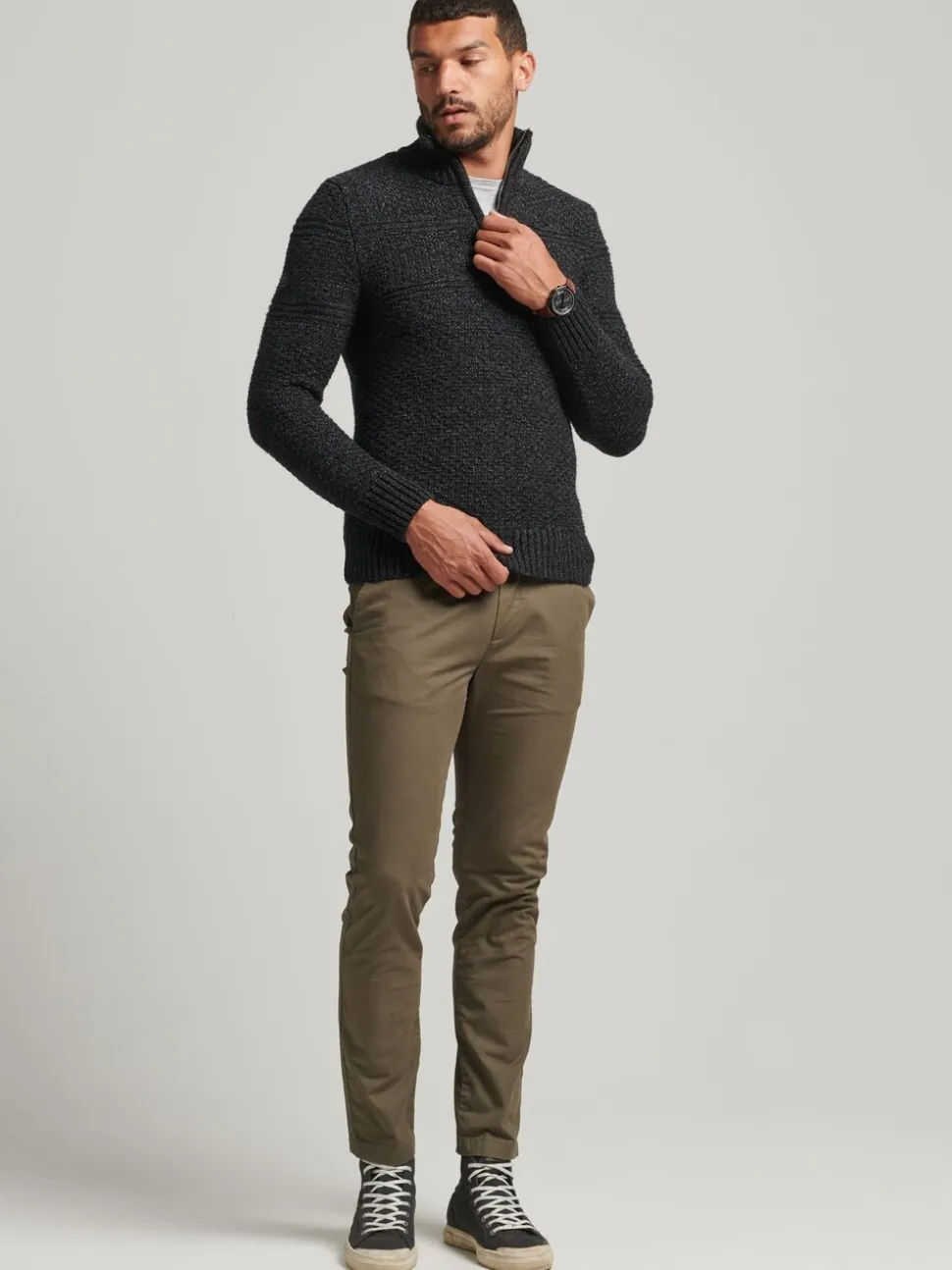 Superdry Black Jacob Henley Jumper
