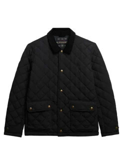 Superdry Black Quilted Estate Coach Jacket