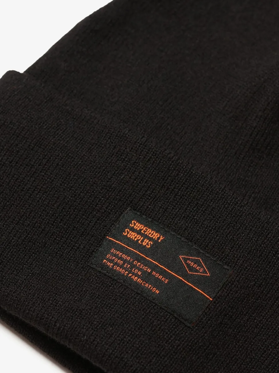 Superdry Black Surplus Knitted Beanie Hat