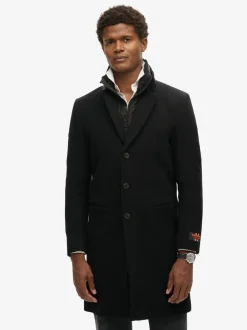 Superdry Black Tailored 2 in 1 Town Coat