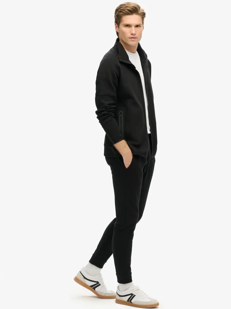 Superdry Black Tech Tapered Joggers