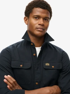 Superdry Black Trailsman Relaxed Fit Overshirt