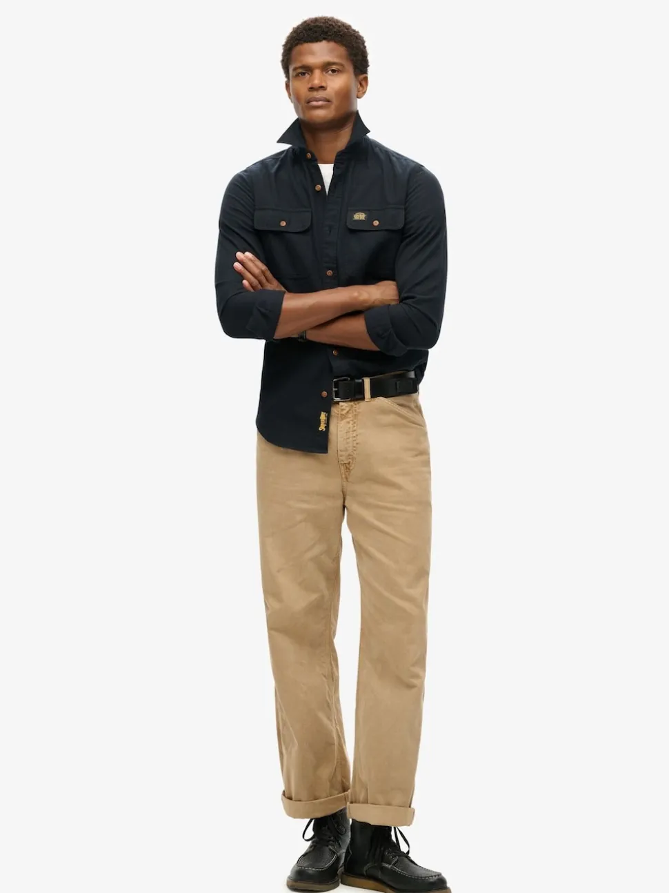 Superdry Black Trailsman Relaxed Fit Overshirt