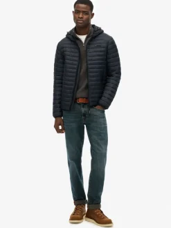 Superdry Blue Hooded Fuji Lite Jacket