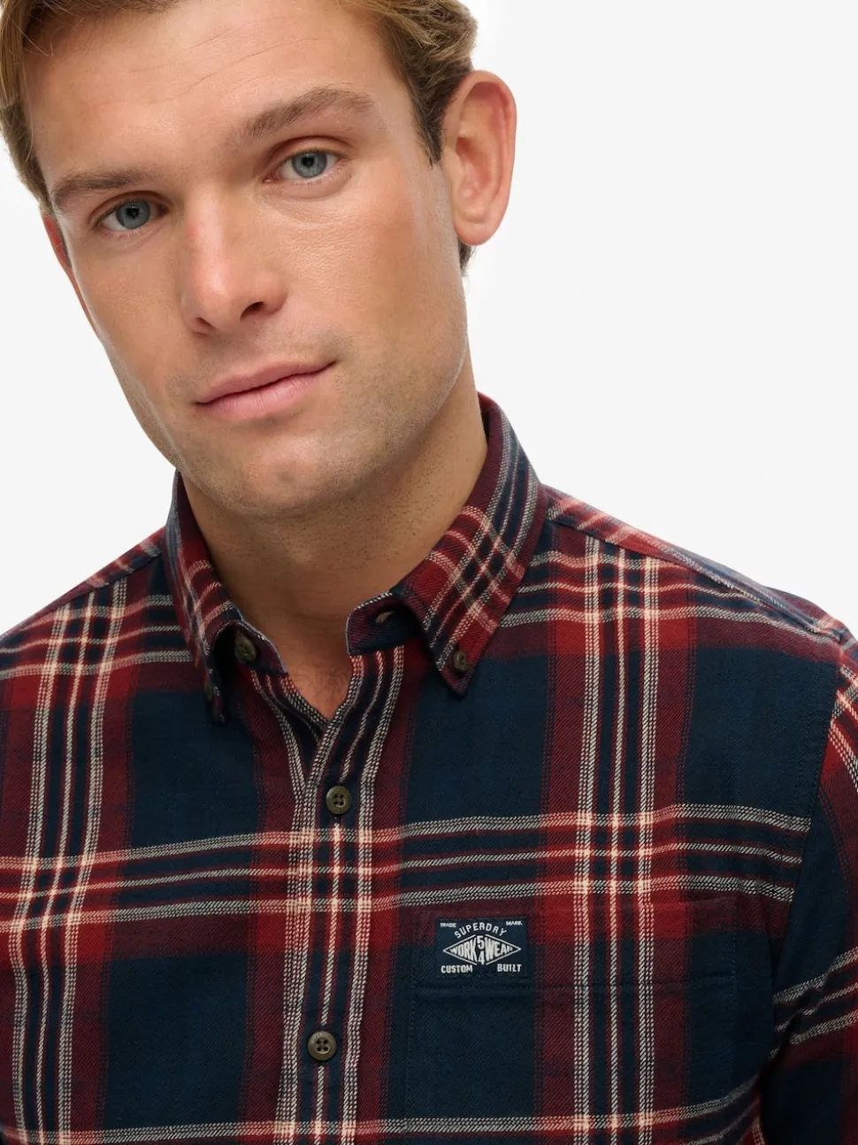 Superdry Blue Long Sleeve Cotton Lumberjack Shirt