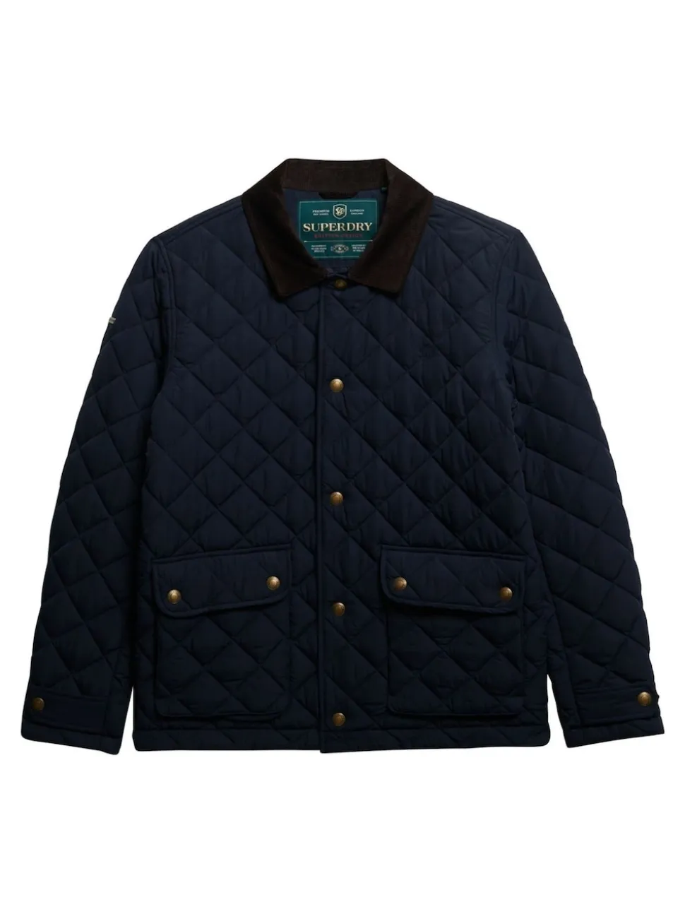 Superdry Blue Quilted Estate Coach Jacket