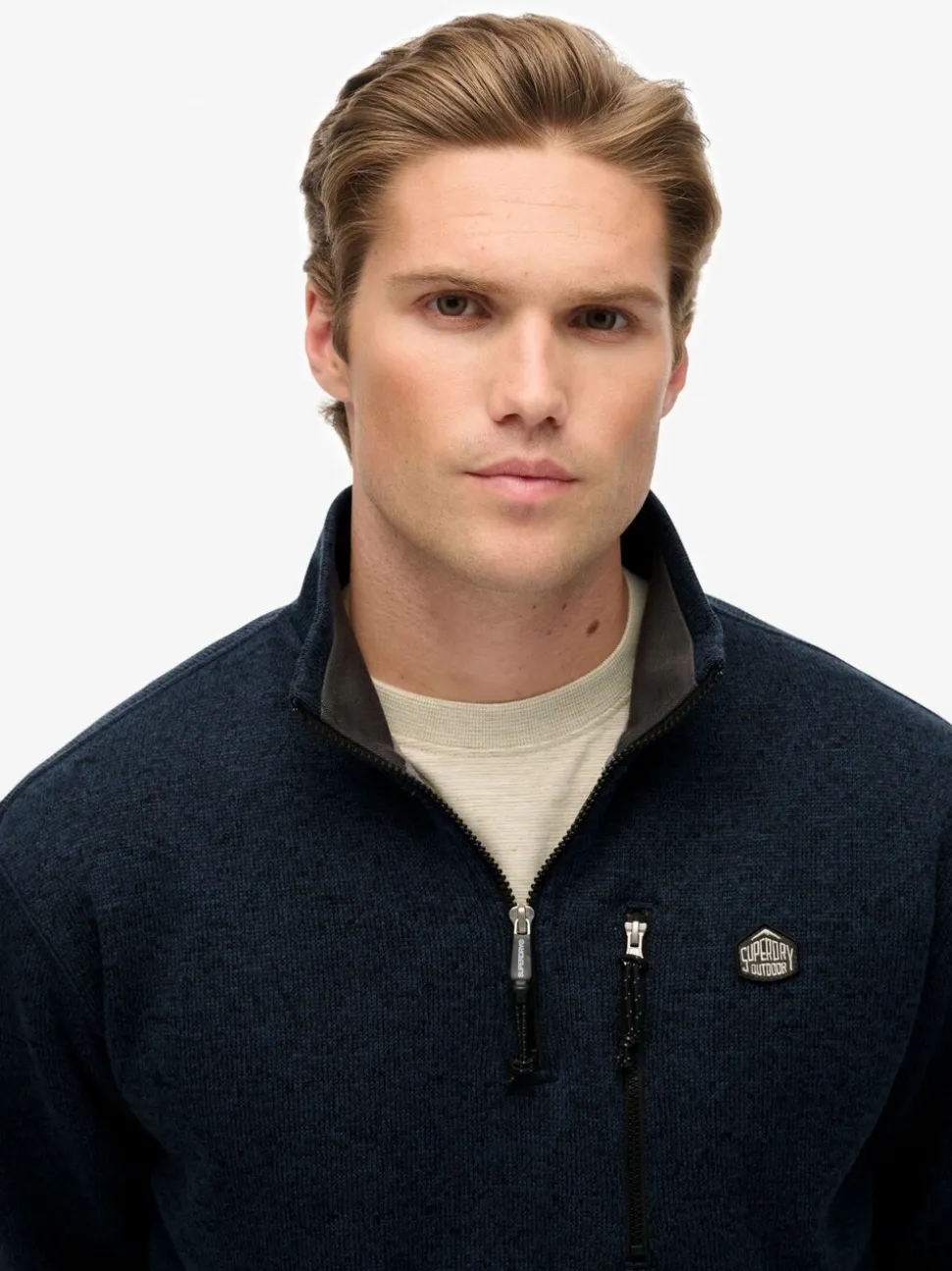 Superdry Blue Storm Fleece Half Zip Jumper
