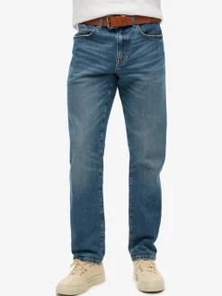 Superdry Blue Vintage Slim Straight Leg Jeans
