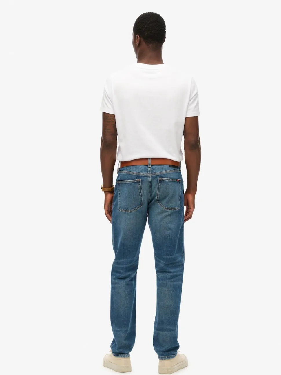 Superdry Blue Vintage Slim Straight Leg Jeans