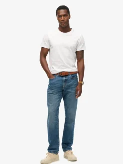 Superdry Blue Vintage Slim Straight Leg Jeans