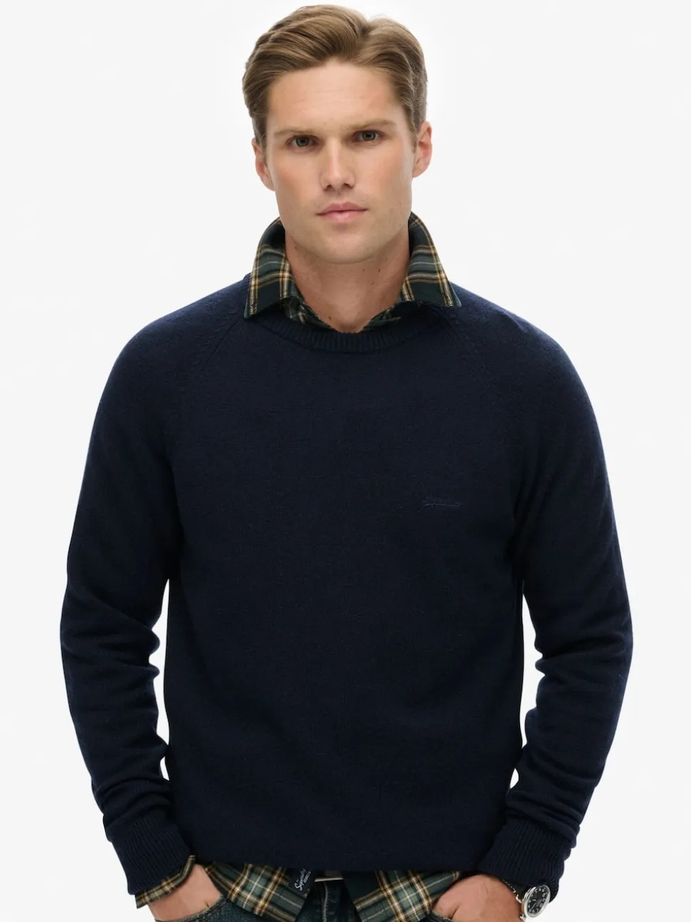Superdry Blue Wool Blend Jumper