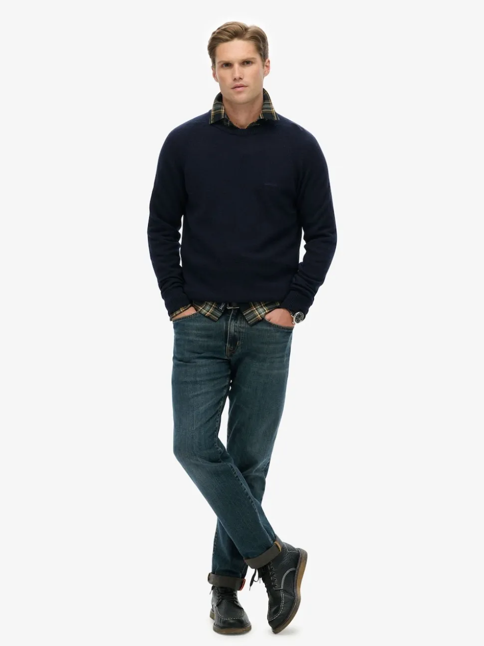 Superdry Blue Wool Blend Jumper