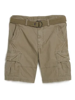 Superdry Brown Chrome Heavy Cargo 100% Cotton Shorts