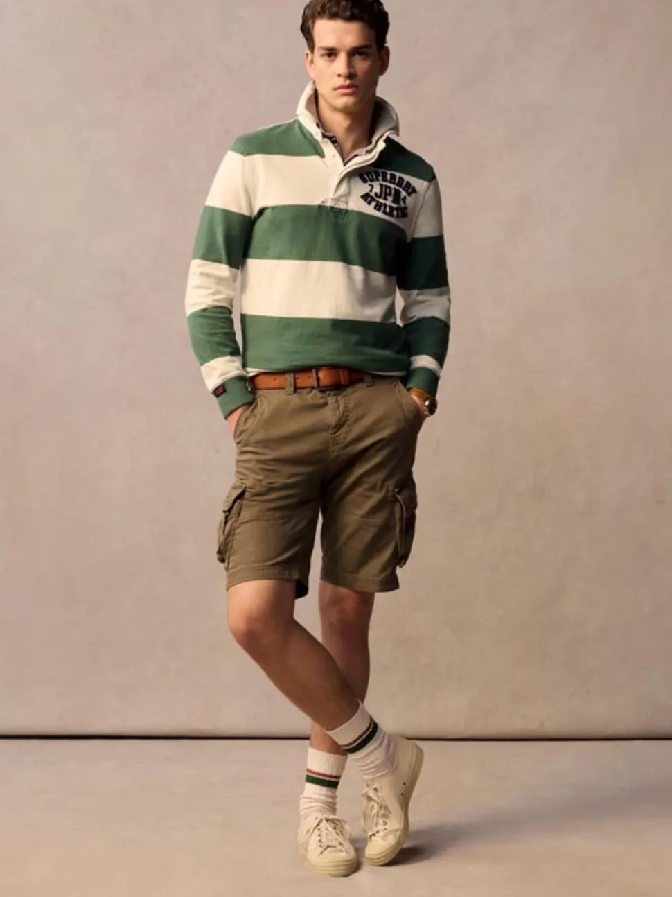 Superdry Brown Core Cargo Relaxed Fit Shorts