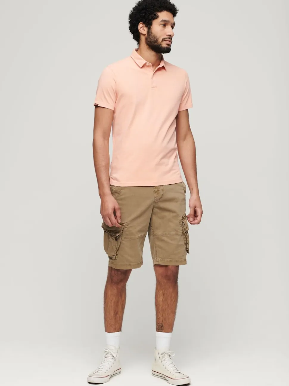 Superdry Brown Core Cargo Relaxed Fit Shorts