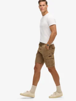 Superdry Brown Heavy Cargo 100% Cotton Shorts