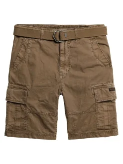 Superdry Brown Heavy Cargo 100% Cotton Shorts