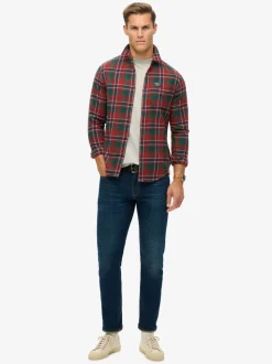 Superdry Buckshot Check Red Long Sleeve Lumberjack Shirt