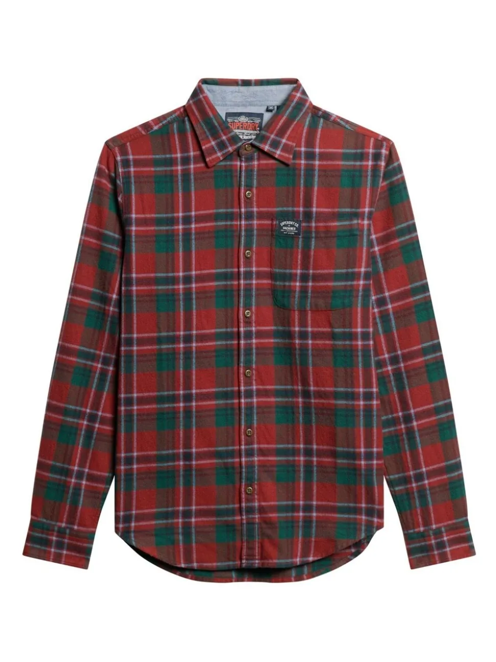 Superdry Buckshot Check Red Long Sleeve Lumberjack Shirt