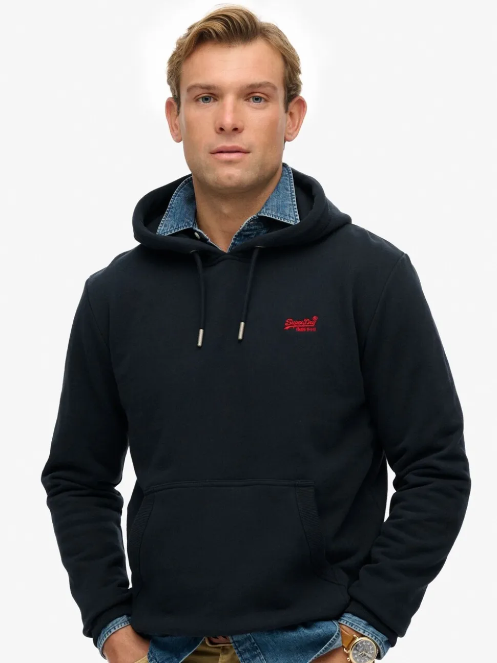 Superdry Eclipse Navy Essential Logo Hoodie
