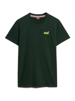 Superdry Forest Green Essential Short Sleeve Embroidered T-Shirt