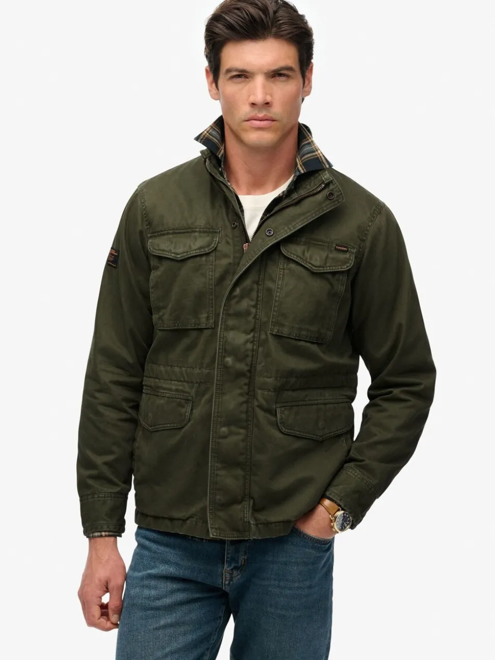 Superdry Green Cotton M65 Jacket