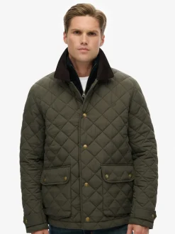 Superdry Green Quilted Estate Coach Jacket