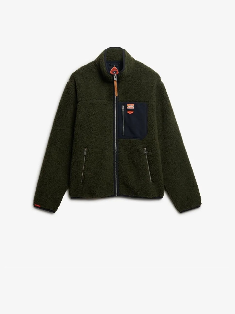Superdry Green Vintage Retro Borg Fleece Jacket