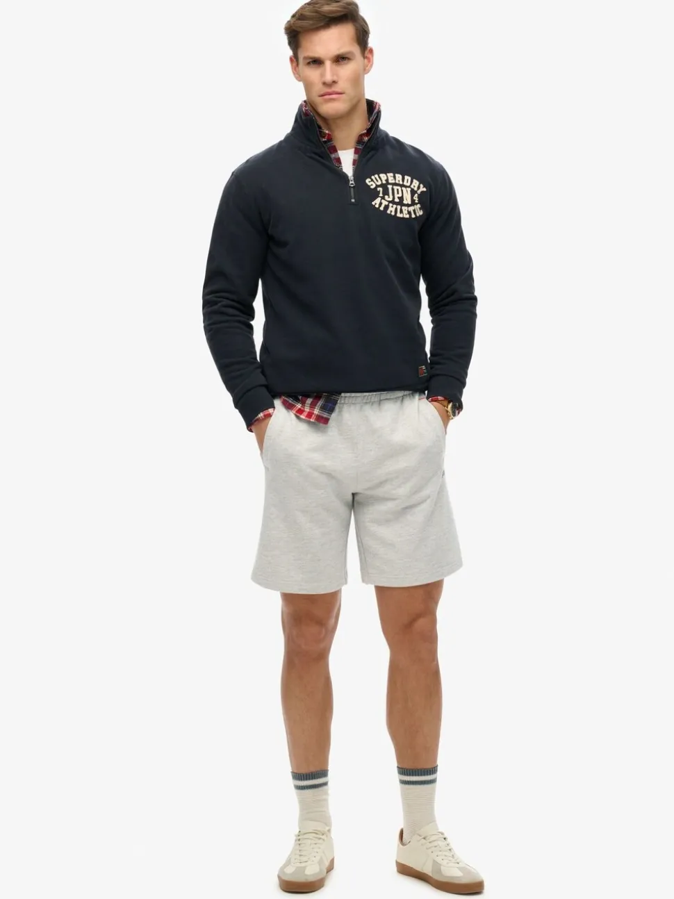 Superdry Grey Essential Logo Jersey Shorts