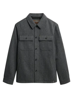 Superdry Grey Merchant Herringbone Overshirt