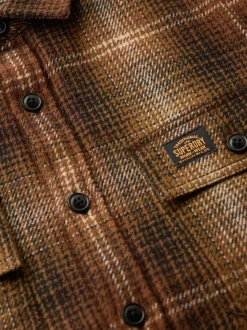 Superdry Haze Ombre Brown Wool Miller Overshirt