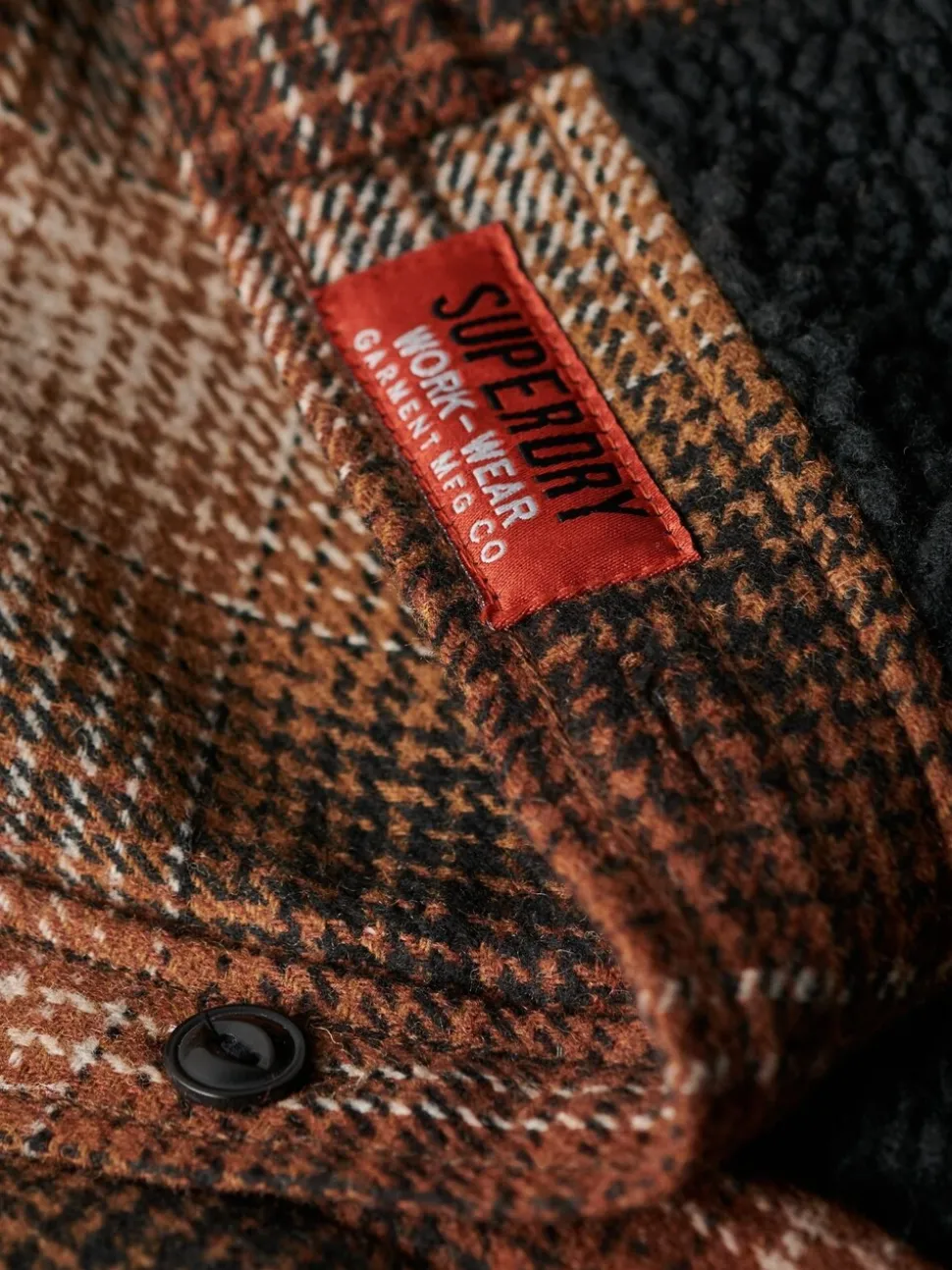 Superdry Haze Ombre Brown Wool Miller Overshirt