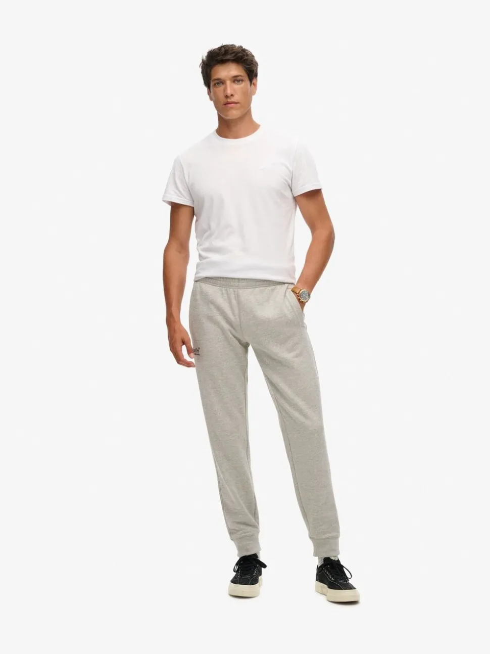 Superdry Light Grey Marl Essential Logo Joggers