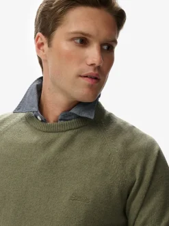 Superdry Light Sage Wool Blend Jumper